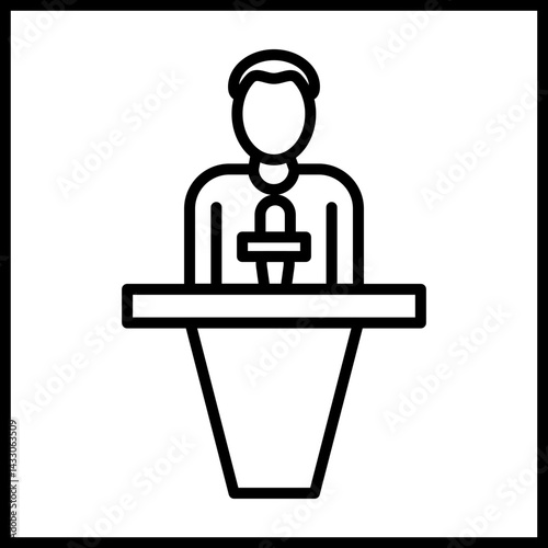 News Anchor Icon Design