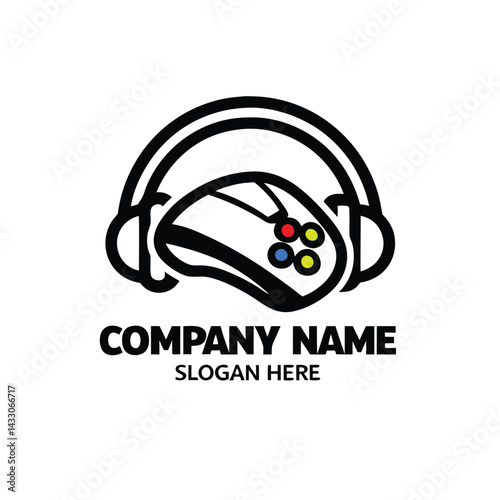Gaming logo with headphones and controller (1)