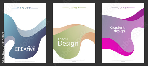 Colorful banner. The gradient design template. A colorful decorative element for decoration and creativity
