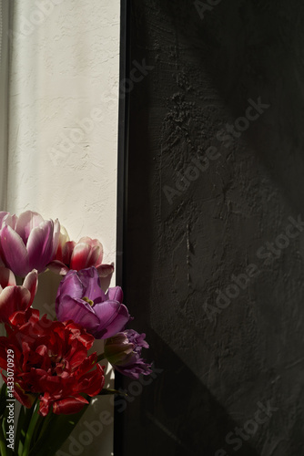 Bouquet of colorful flowers tulip