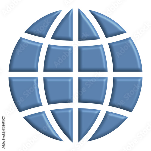 Fototapeta Naklejka Na Ścianę i Meble -  welt png - erde als icon mit transparent hintergrund isoliert