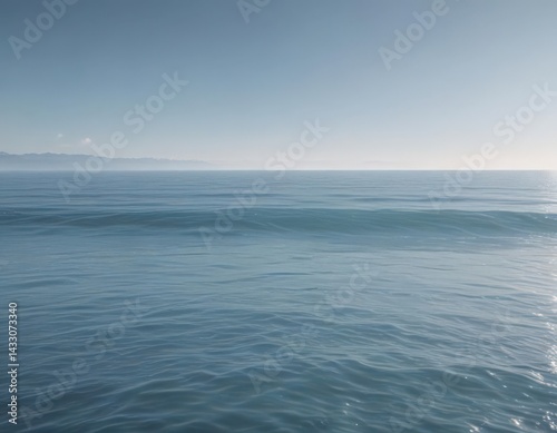 Wallpaper Mural Gentle, ethereal light blue gradient, mimicking a calm, tranquil sea , image, pastel, water Torontodigital.ca