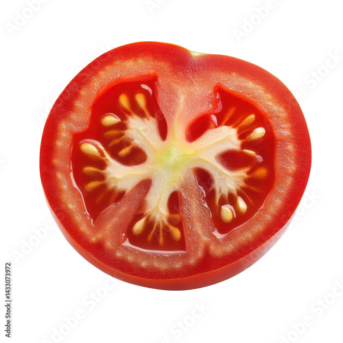 Wallpaper Mural tomato slice isolated on white background Torontodigital.ca