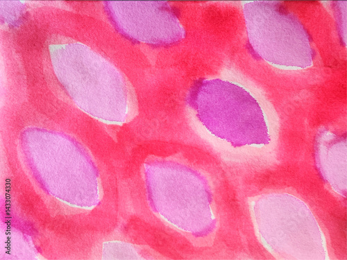 水彩で描いたピンクの花びら模様の背景、水彩で描いたピンク色の花びらの模様