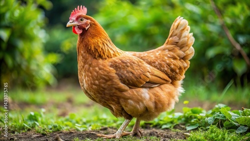 Wallpaper Mural Full bodchicken - bird, no people, photography, color image, hen, one animal, animal, livestock, bird, horizontal, domestic animals, animal themes, nature, pouly of brown chicken hen standing position Torontodigital.ca