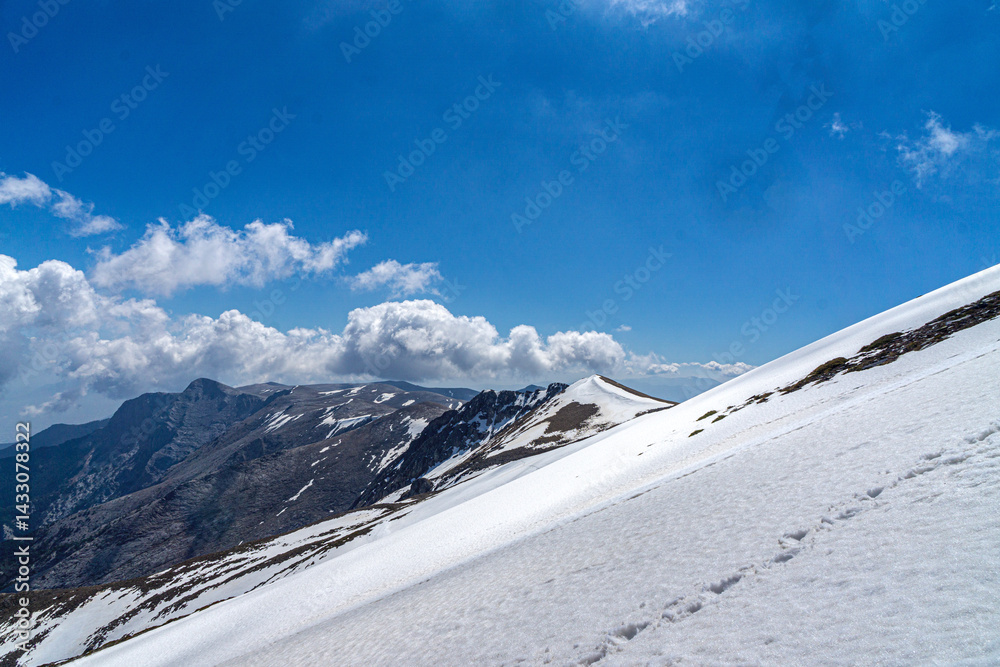 Naklejka premium The Scenic views from Karababa Mountain (2308 m.) in Ornaz National Park, Denizli, Turkey