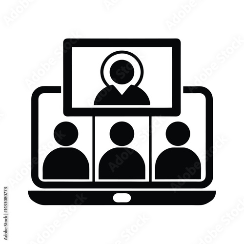 Online Webinar Remote Learning Vector Icon