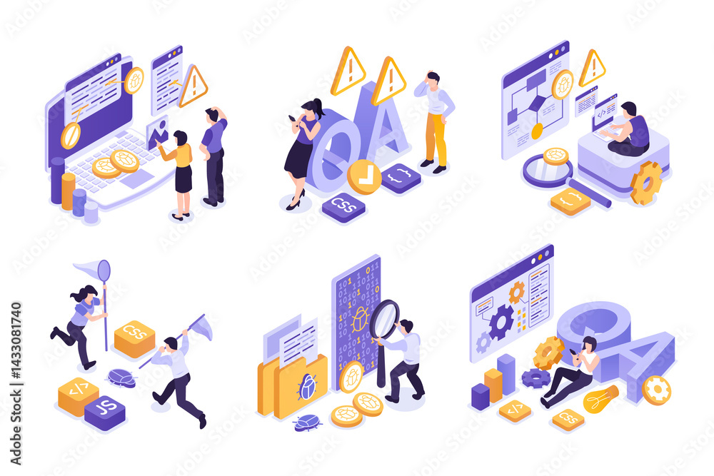 Fototapeta premium QA Isometric Original Set