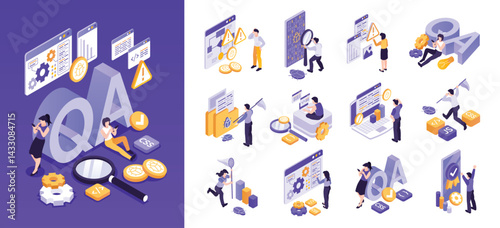 Solar energy Isometric Icons with illustration