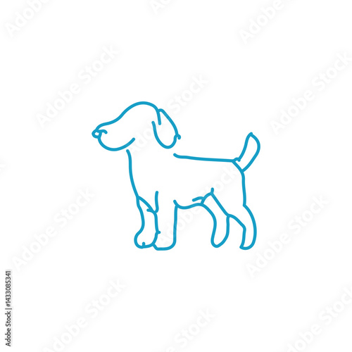 Attractive Hand Drawn Doodle Dog Animals Vector Illustration