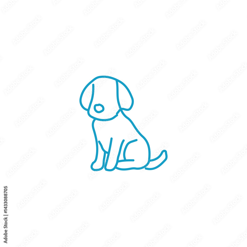 Obraz premium Attractive Hand Drawn Doodle Dog Animals Vector Illustration