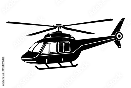 helicopter silhouette vector illustration