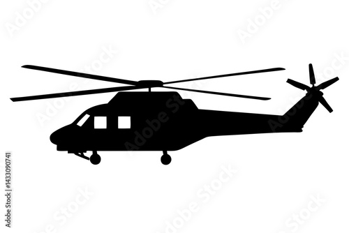 helicopter silhouette vector illustration