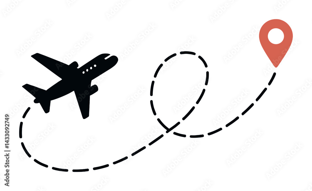 Aviation and travel linear icons set – outline style plane, destination, and flight symbols for navigation: airplane, flight path, location pin, world map, airport, ticket. Aviation and travel linear icons set – outline style plane, destination, and flight symbols for navigation: airplane, flight path, location pin, world map, airport, ticket.