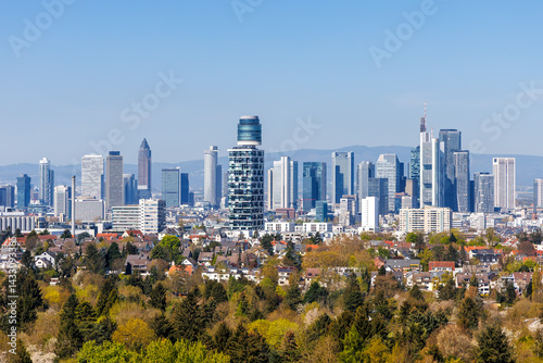 Wallpaper Mural Frankfurt skyline skyscrapers with banks from above in Frankfurt, Germany Torontodigital.ca