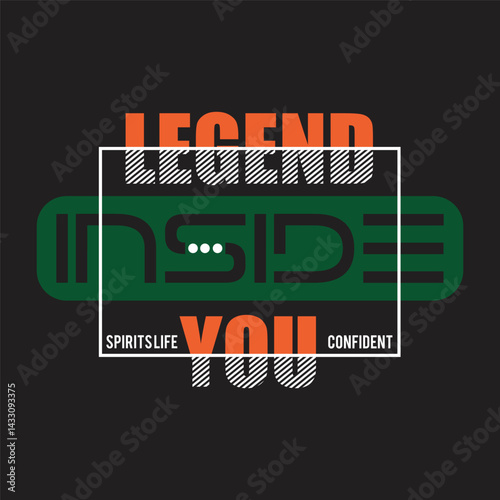 legend inside design typography vector illustration