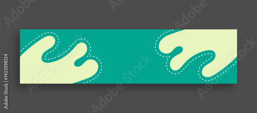 Abstract linkedin banner template design