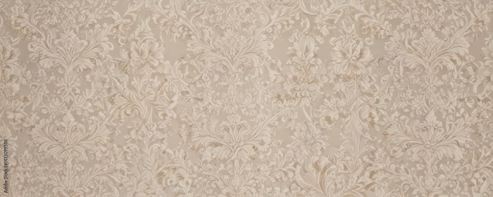 Subtle baroque damask, intricate seamless lace pattern in calming neutrals , ornament, repeat Subtle baroque damask, intricate seamless lace pattern in calming neutrals , ornament, repeat