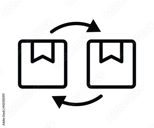 Replication Outline Icon. Solutions vector illustration.