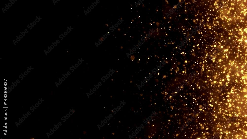 4k Small Gold Particles Horizontal Movement - Background Animation - Loopable 4k Small Gold Particles Horizontal Movement - Background Animation - Loopable