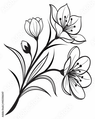 This design features clean outlines, soft curves, and a modern aesthetic, making it ideal for tattoos, logos, stationery, fabric prints, or digital design. 