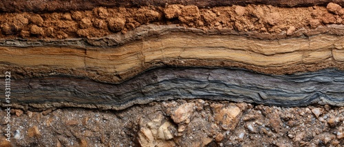 geology fossil strata concept. Layered geological formations showcasing earth's natural textures.