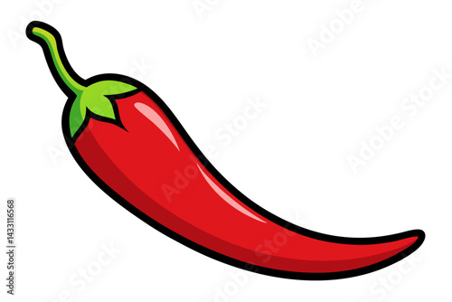 red hot chili pepper vector illustration 