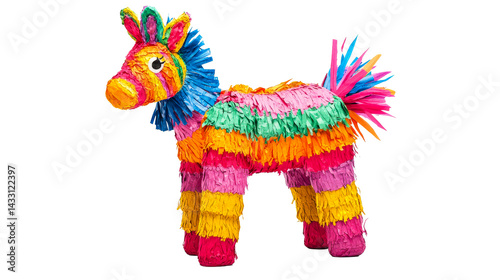 Colorful horse shaped piñata for celebrations