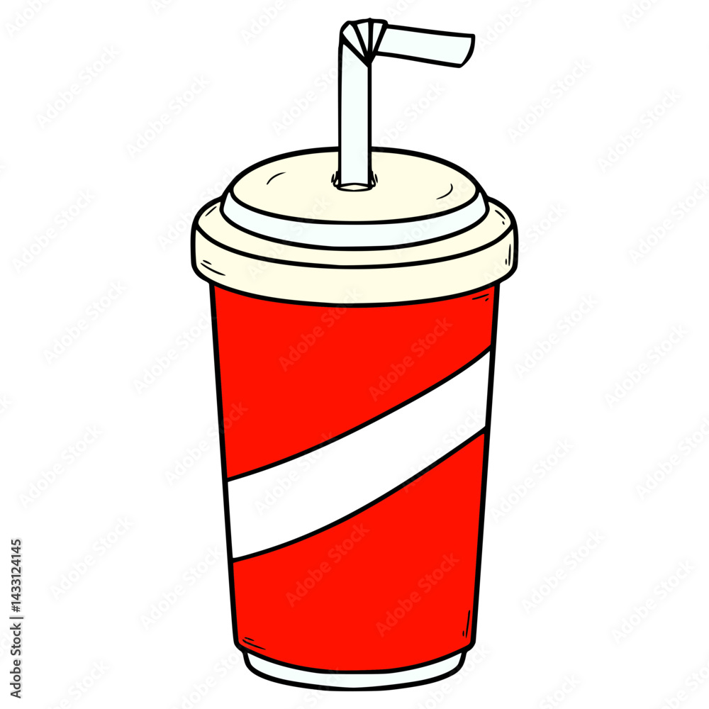 soda cup illustration hand drawn isolated vector soda cup illustration hand drawn isolated vector