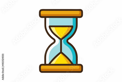 hourglass vector illustration  white background