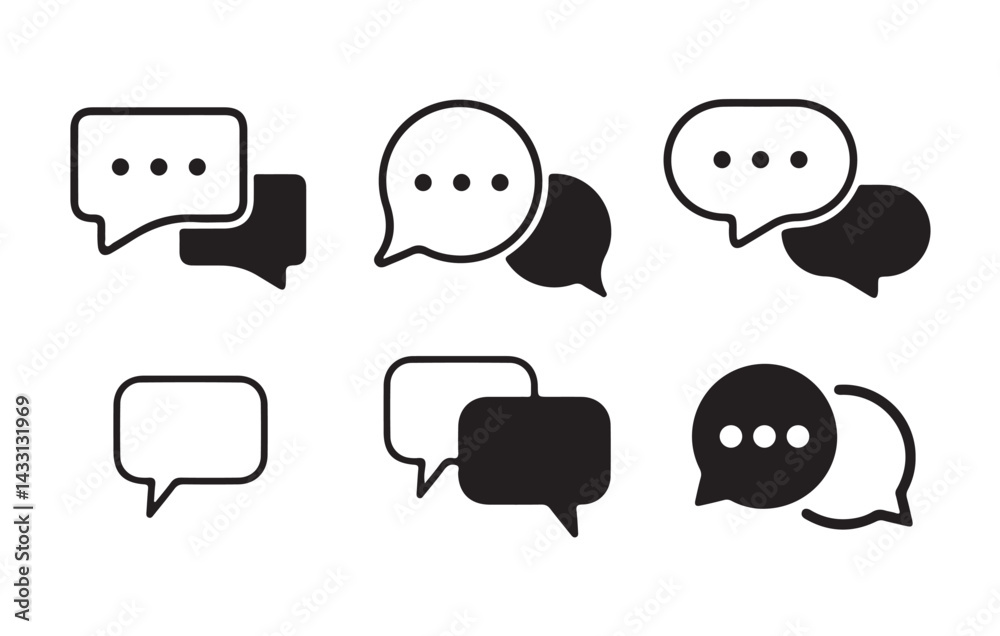 Obraz premium message icon or logo isolated sign symbol. Comment icon speech bubble symbol. vector illustration eps 10