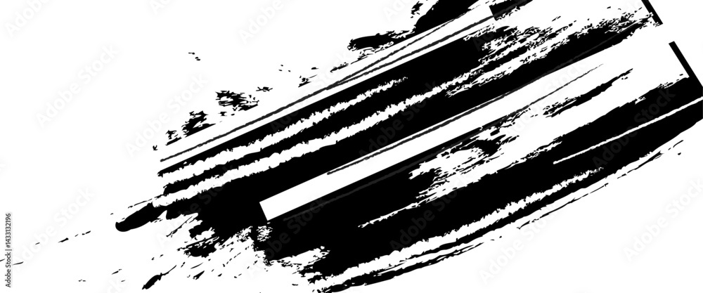Naklejka premium Vector grunge brush strokes texture rough black scratches for wallpaper.