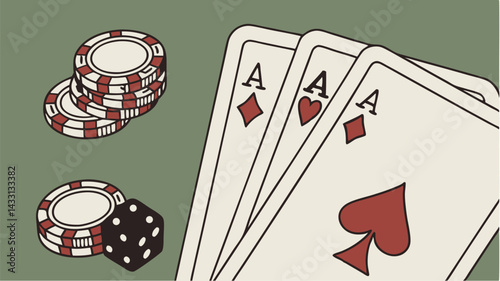 poker cards and chips