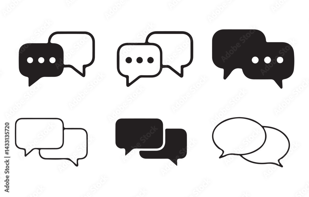 Social media message icon Collection. Chat Bubble Icon set. Chat, message, Comment, sms, chat, chatting, talk line icon vector illustratio Eps 10 Social media message icon Collection. Chat Bubble Icon set. Chat, message, Comment, sms, chat, chatting, talk line icon vector illustratio Eps 10
