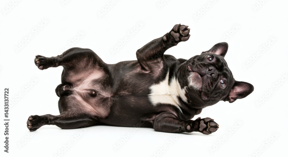 Obraz premium Funny French Bulldog isolated on white background