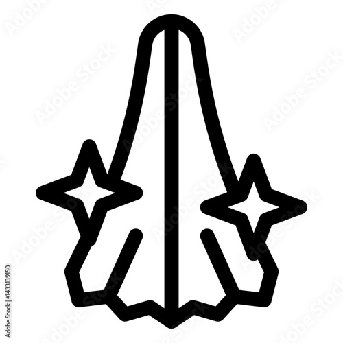 cleaning tissue outline icon and illustration
