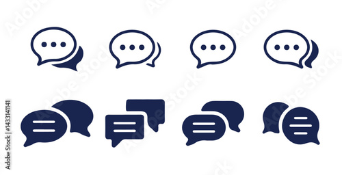 message icon or logo isolated sign symbol. Comment icon speech bubble symbol. vector illustration eps 10