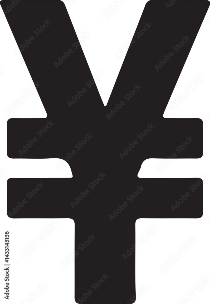 Obraz premium Japanese Currency Symbol Vector Icon