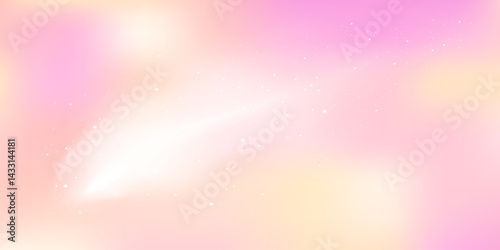 Light pastel gradient in pink and peach tones with glowing center and tiny sparkles. Soft dreamy abstract background.