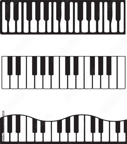 Piano Keyboard Silhouette Vector
