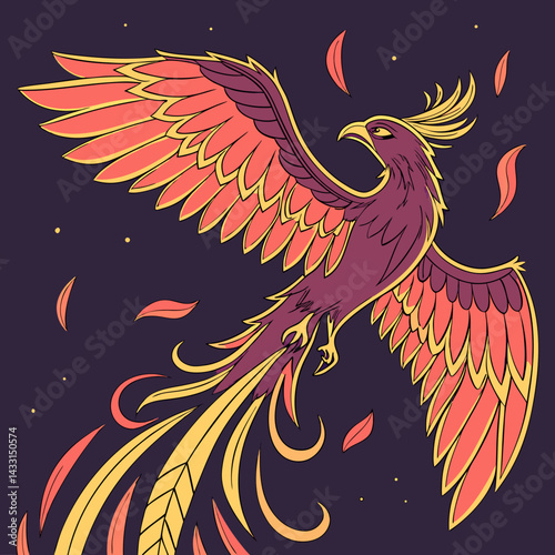 vector illustration of an angel bird