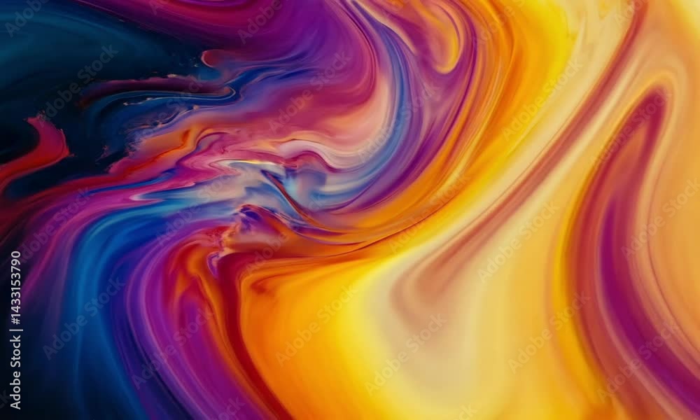 Kaleidoscopic Mandalas from Oil and Water in Iridescent Hues Pulsing with Ambient Motion Made with Generative AI Technology