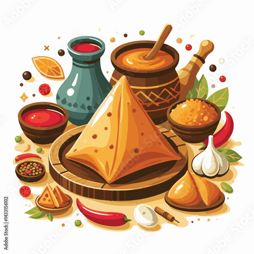 samosa, cuisine, delicious, indian, food, appetizer, fried, dish, traditional, crispy, asian, homemade, dinner, background, fresh, meal, snack, iftar, tasty, vegetable, meat, hot, isolated, ramadan, d