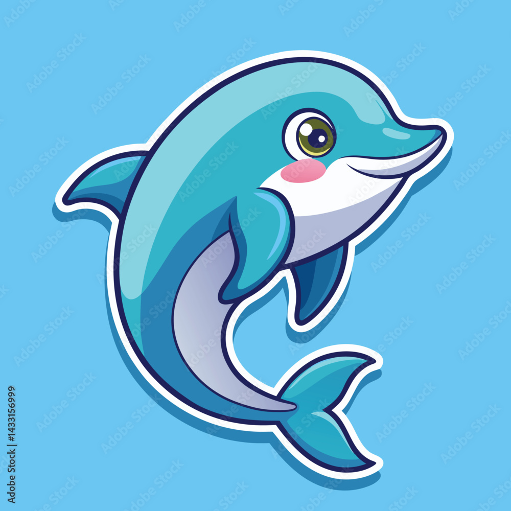 Obraz premium Cute Dolphin Illustration