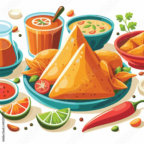 samosa, cuisine, delicious, indian, food, appetizer, fried, dish, traditional, crispy, asian, homemade, dinner, background, fresh, meal, snack, iftar, tasty, vegetable, meat, hot, isolated, ramadan, d