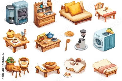 home appliances vector art