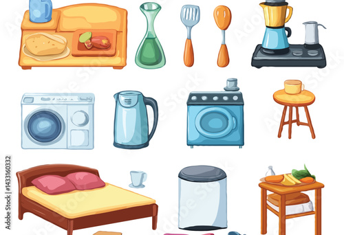 home appliances vector art
