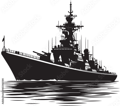 Warship vector