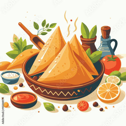 samosa, cuisine, delicious, indian, food, appetizer, fried, dish, traditional, crispy, asian, homemade, dinner, background, fresh, meal, snack, iftar, tasty, vegetable, meat, hot, isolated, ramadan, d
