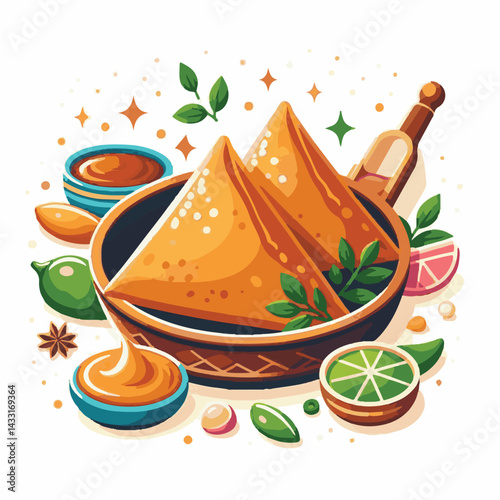 samosa, cuisine, delicious, indian, food, appetizer, fried, dish, traditional, crispy, asian, homemade, dinner, background, fresh, meal, snack, iftar, tasty, vegetable, meat, hot, isolated, ramadan, d